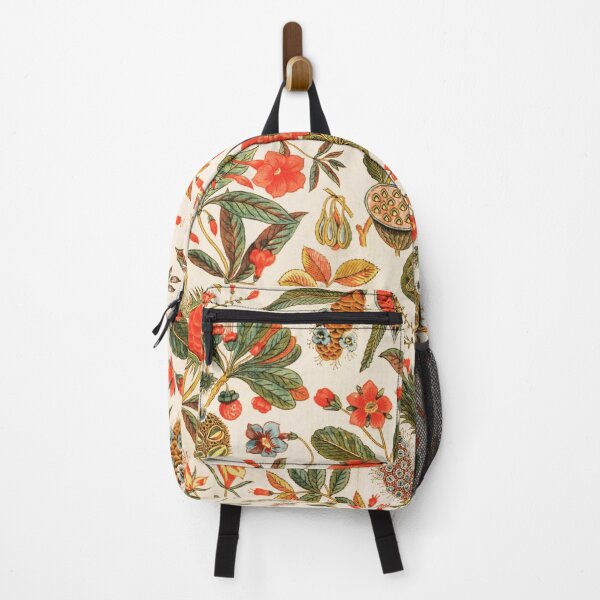 Item preview, Vintage Orange and Khaki Green Botanical Print designed and sold by Piccolo Fiore Prints.