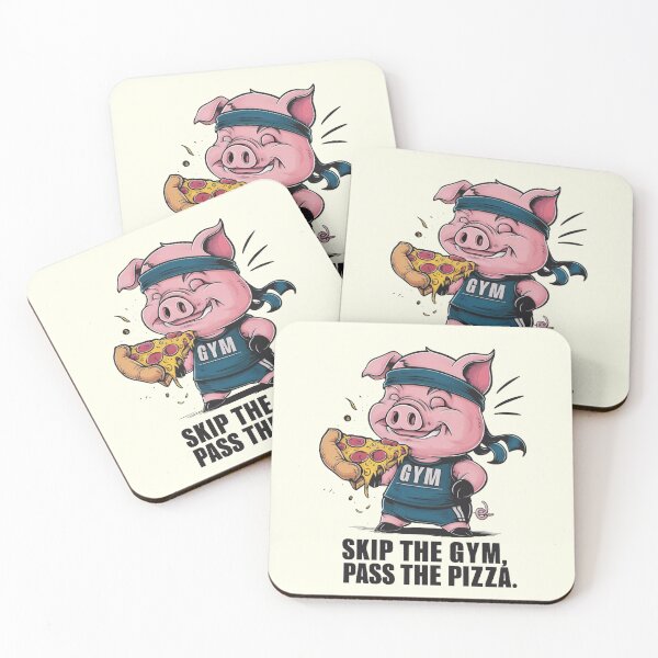 Item preview, Adorable pig Eats Pizza, Skips Gym - Priorities Set designed and sold by NiRia Spot.