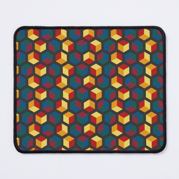 Item preview, Multicolored 3D cubes #5 (Dark theme) designed and sold by DesignMixArt.