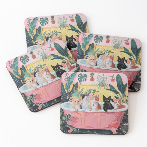 Item preview, Cats in bathroom VI designed and sold by patternshoprad.