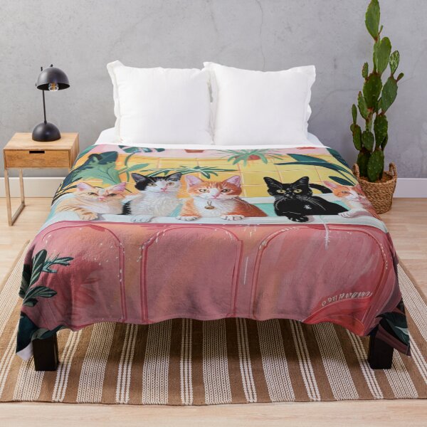 Item preview, Cats in bathroom VI designed and sold by patternshoprad.