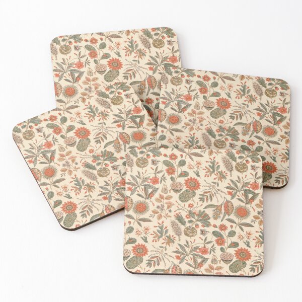 Item preview, Vintage Muted Rust, Khaki and Beige Botanical Print designed and sold by Piccolo Fiore Prints.
