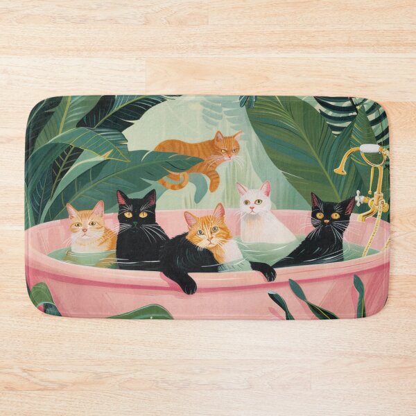 Item preview, Cats of bathroom VII  designed and sold by patternshoprad.