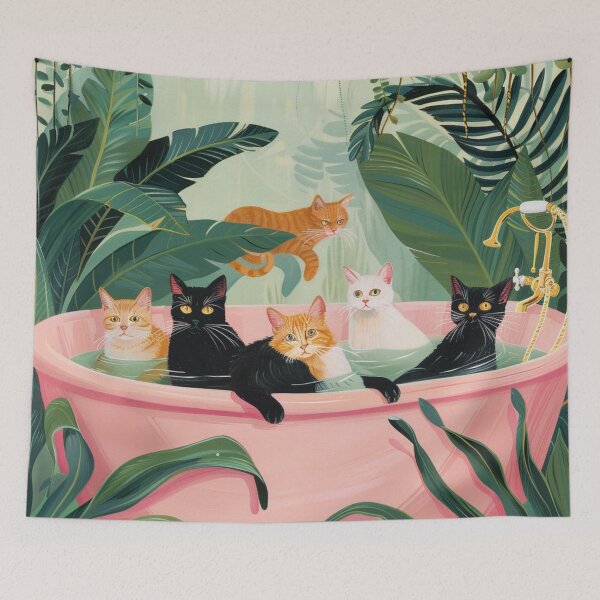 Item preview, Cats of bathroom VII  designed and sold by patternshoprad.