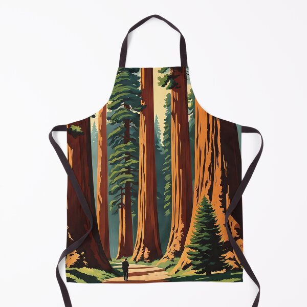 Item preview, Retro Style Giant Sequoia Forest designed and sold by ChanceTwoArt.