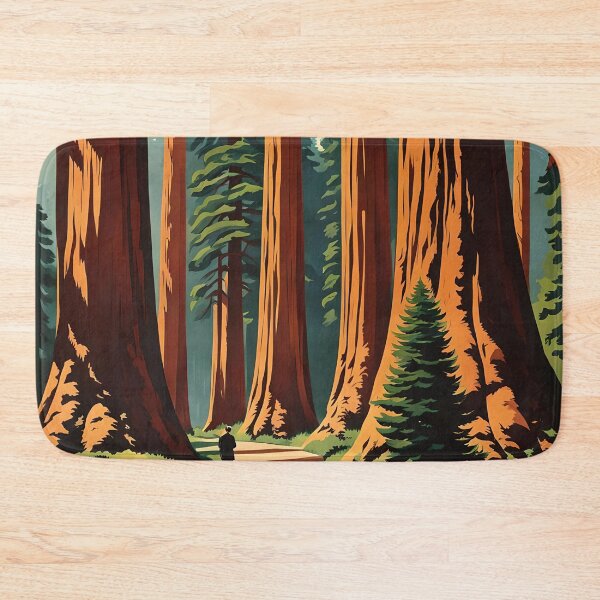 Item preview, Retro Style Giant Sequoia Forest designed and sold by ChanceTwoArt.