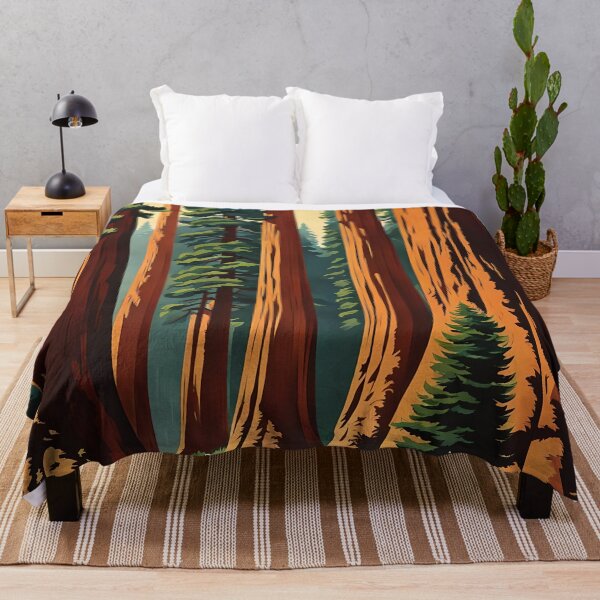 Item preview, Retro Style Giant Sequoia Forest designed and sold by ChanceTwoArt.