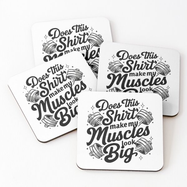 Item preview, Does This Shirt Make My Muscles Look Big? Fitness Funny Quote with Dumbbell and Stars designed and sold by Creatiforge.