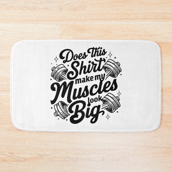 Item preview, Does This Shirt Make My Muscles Look Big? Fitness Funny Quote with Dumbbell and Stars designed and sold by AmiGraph.