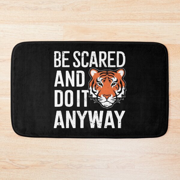 Item preview, Be Scared and Do It Anyway Motivational Quote Tiger designed and sold by KLArtzStore.