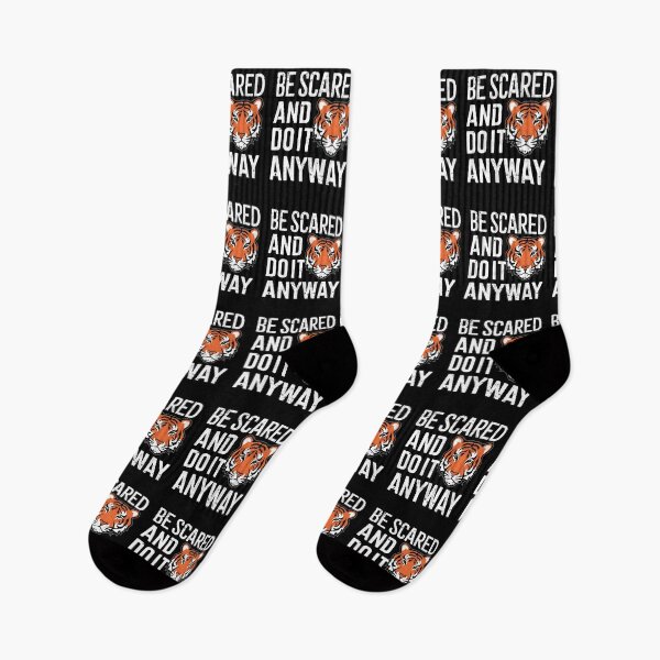 Item preview, Be Scared and Do It Anyway Motivational Quote Tiger designed and sold by KLArtzStore.