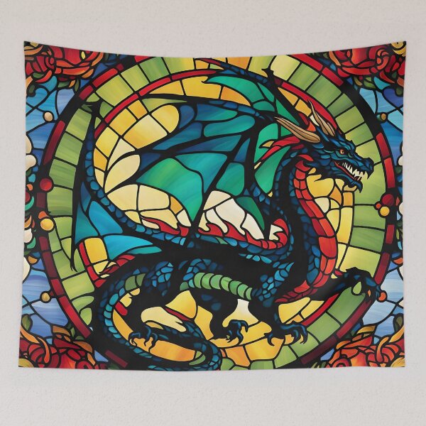 Item preview, Stained Glass Dragon designed and sold by ChanceTwoArt.