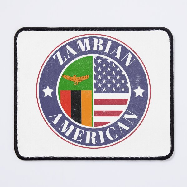 Item preview, Proud Zambian-American Badge - Zambia Flag designed and sold by chrisrivait.