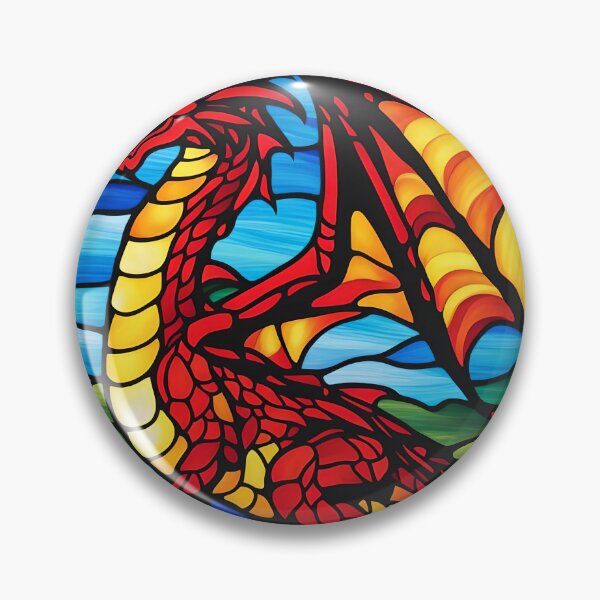 Artikelvorschau, Drache aus Buntglas entworfen und verkauft von ChanceTwoArt.