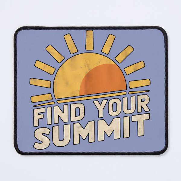 Item preview, Vintage-Retro  Climbing Design "Find Your Summit" Sun Emblem designed and sold by SparroCreative.