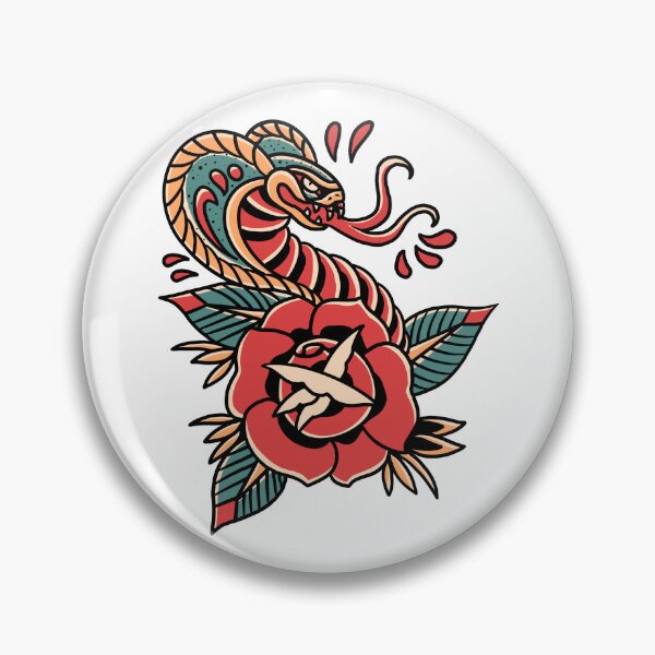 Item preview, Cobra and Rose Tattoo designed and sold by Snifferius.