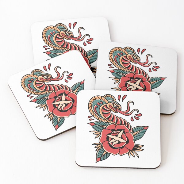 Item preview, Cobra and Rose Tattoo designed and sold by Snifferius.