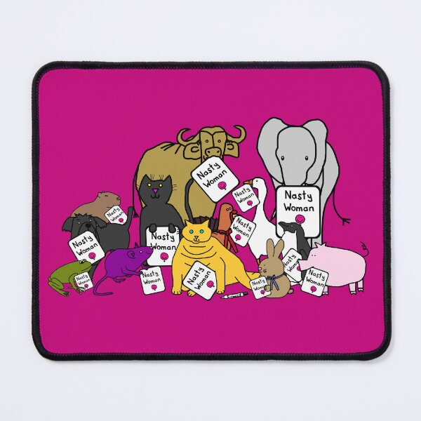 Item preview, Cute Animals with Nasty Woman Signs for Kamala Harris designed and sold by ellenhenry.