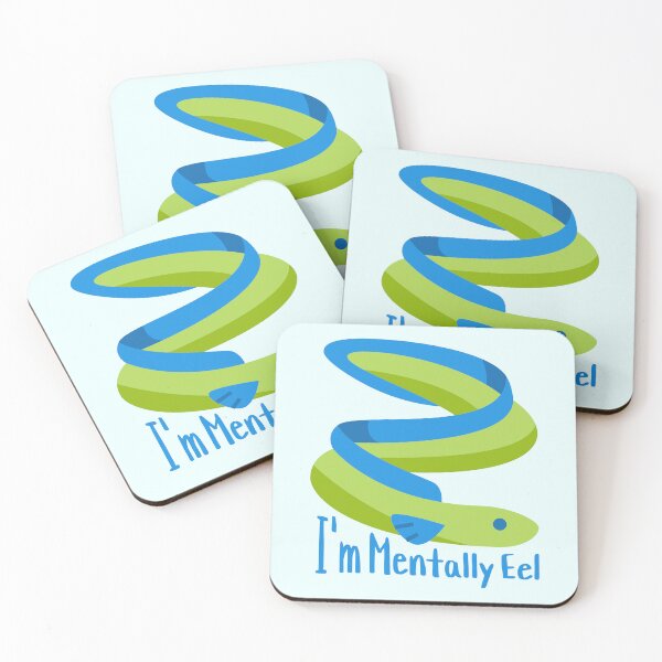 Item preview, I'm Mentally Eel! Funny Eel Pun Cartoon designed and sold by PMCreative.