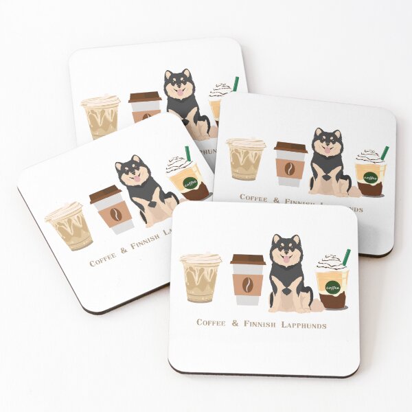 Item preview, Finnish Lapphund Dog and Coffee designed and sold by thedoglovershop.