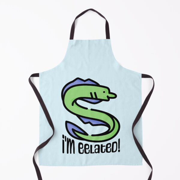 Item preview, I'm Eelated! Funny Eel Pun Cartoon designed and sold by PMCreative.
