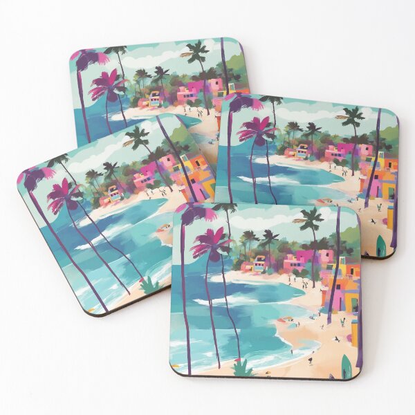 Item preview, Colorful tropical beach designed and sold by PalmitoDecor.
