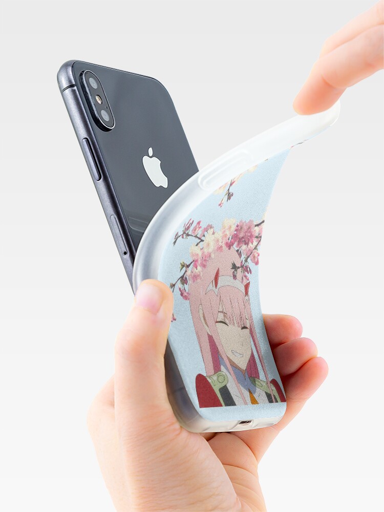 Vista alternativa de Funda y vinilo para iPhone Sakura Zero Two