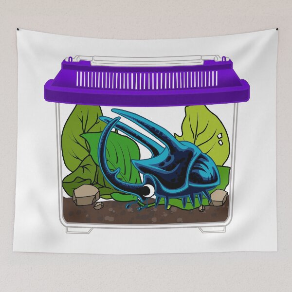 Item preview, Critter Keeper Beetles - Blue Atlas Rhino designed and sold by PaleoPanthera.