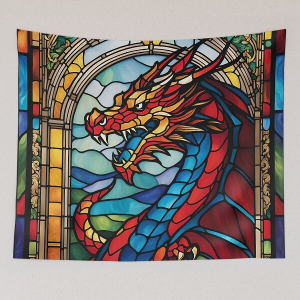 Item preview, Stained Glass Dragon designed and sold by ChanceTwoArt.