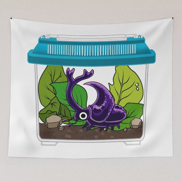 Item preview, Critter Keeper Beetles - Purple Horned Japanese Rhino Beetle designed and sold by PaleoPanthera.