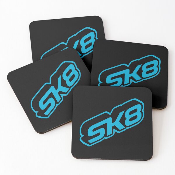 Item preview, SK8 Logo 3D Isometric Blue on Black designed and sold by JohnnyVillas.