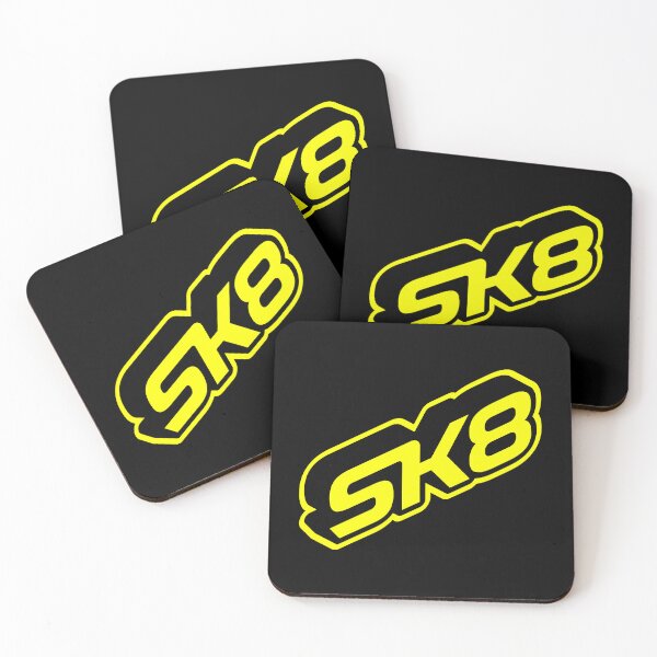 Item preview, SK8 Logo 3D Isometric Electric Yellow on Black designed and sold by JohnnyVillas.