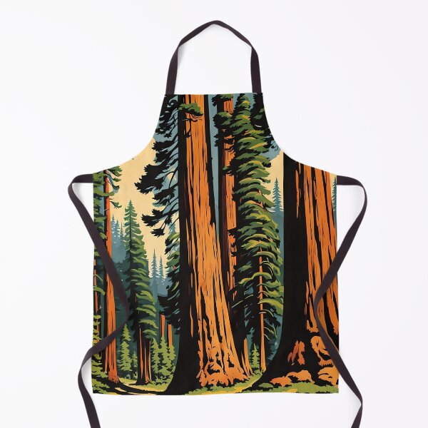 Item preview, Retro Style Giant Sequoia Forest designed and sold by ChanceTwoArt.