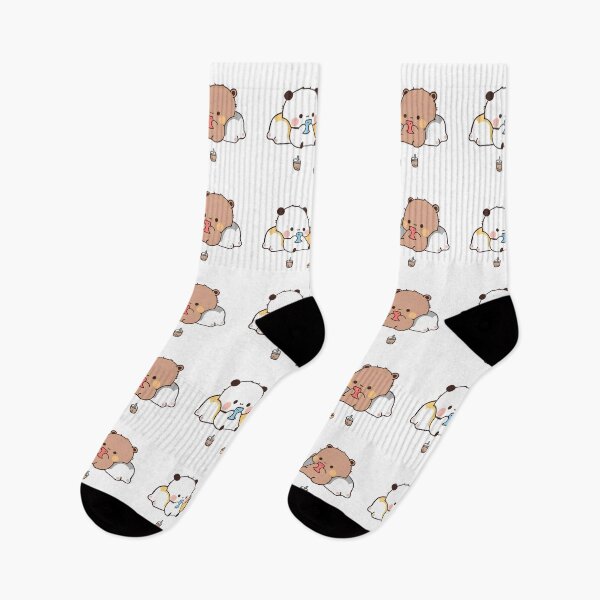 Item preview, DuDu Bear and BuBu Panda playing mobile games❤️ designed and sold by Pandety.