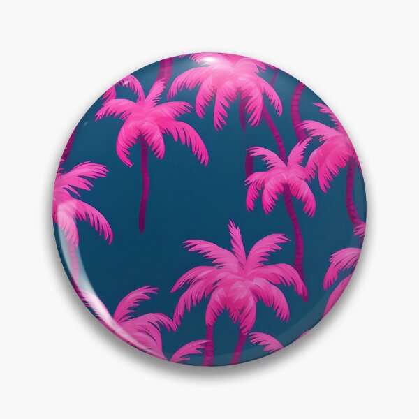 Item preview, Abstract Hot Pink and Navy Palm Tree Pattern for Tropical Whimsical Retro Vintage Decor designed and sold by kathrynchill.