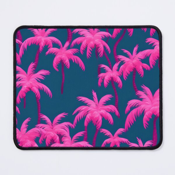Item preview, Abstract Hot Pink and Navy Palm Tree Pattern for Tropical Whimsical Retro Vintage Decor designed and sold by kathrynchill.