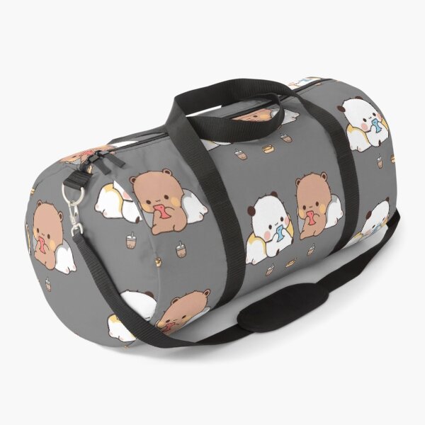 Item preview, DuDu Bear and BuBu Panda playing mobile games❤️ designed and sold by Pandety.