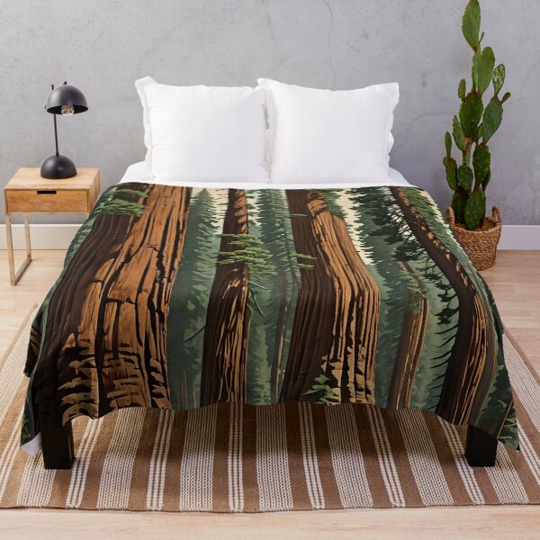 Item preview, Retro Style Giant Sequoia Forest designed and sold by ChanceTwoArt.