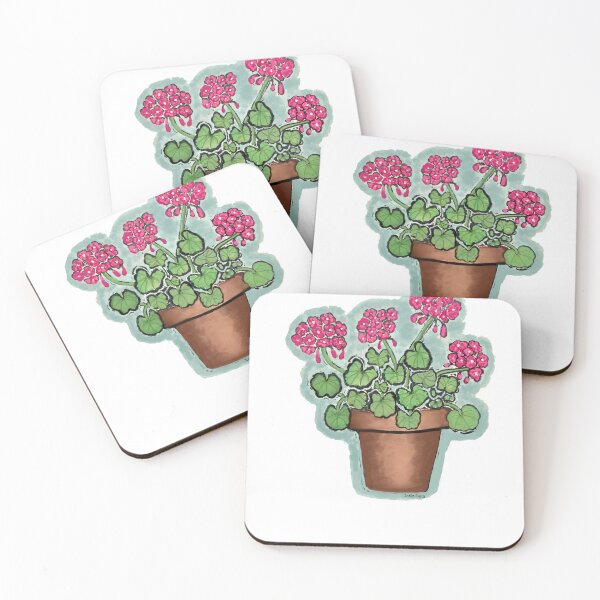 Item preview, Potted red geranium designed and sold by Joslin Fields.