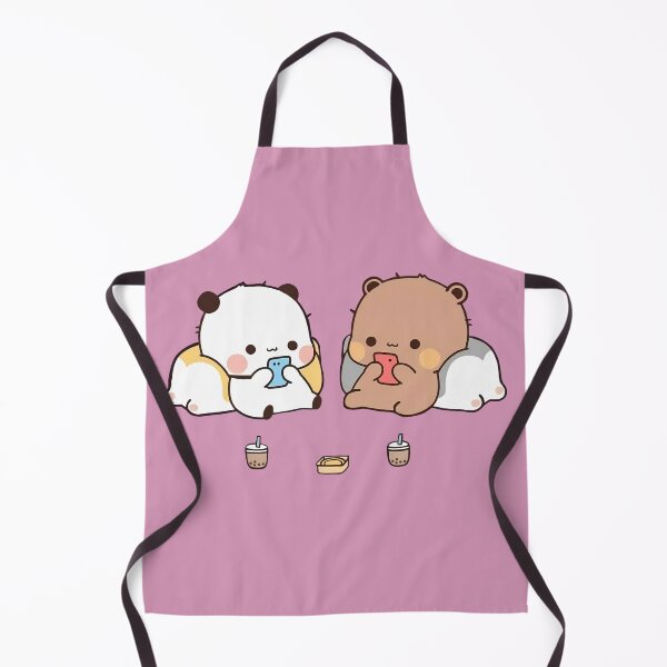 Item preview, DuDu Bear and BuBu Panda playing mobile games❤️ designed and sold by Pandety.