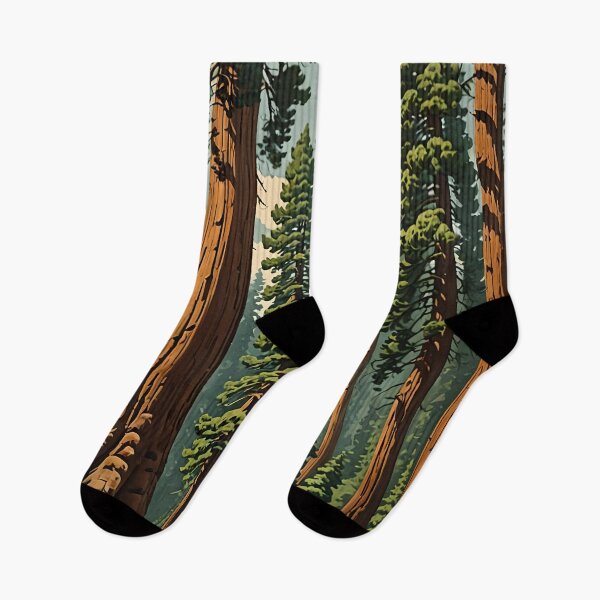 Item preview, Retro Style Giant Sequoia Forest designed and sold by ChanceTwoArt.