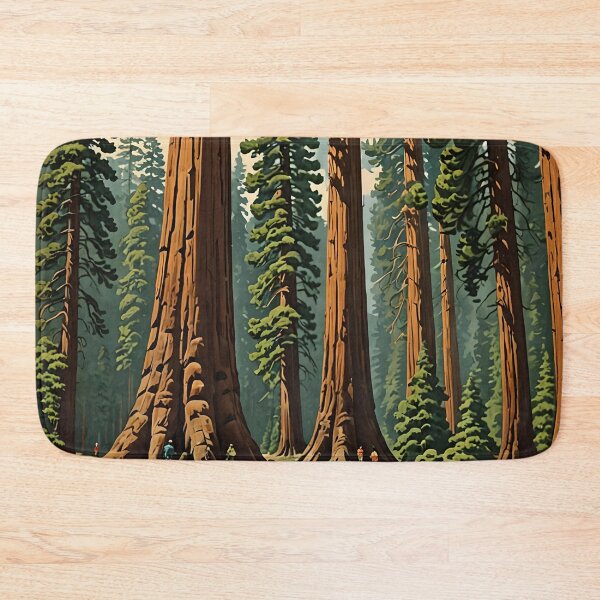 Item preview, Retro Style Giant Sequoia Forest designed and sold by ChanceTwoArt.