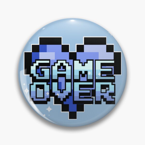 Item preview, Blue Game Over Pixel Heart designed and sold by WhisperingDusk.