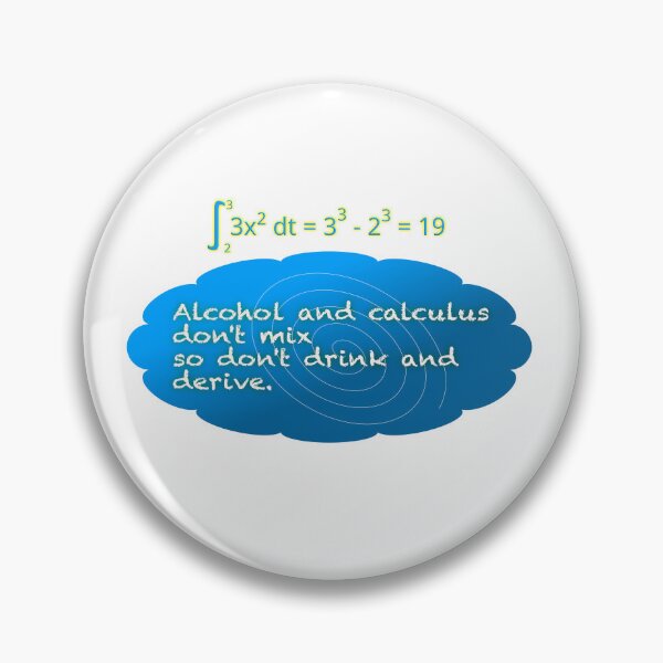 Item preview, Alcohol and calculus don't mix so don't drink and derive. designed and sold by Web Natural Designs.