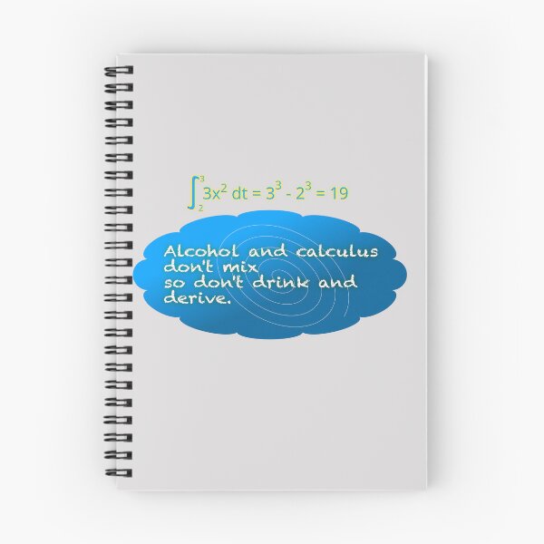 Item preview, Alcohol and calculus don't mix so don't drink and derive. designed and sold by Web Natural Designs.