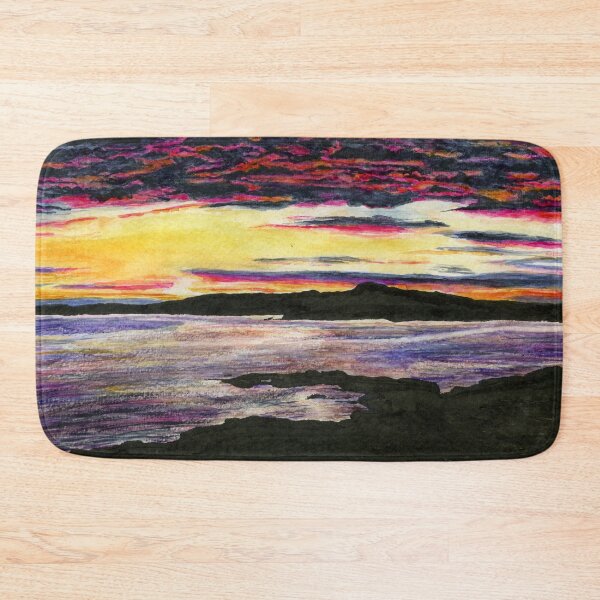 Item preview, Sunset from Ravenspoint, Trearddur Bay on Ynys Mon / Anglesey, North Wales designed and sold by LymphomaLass.