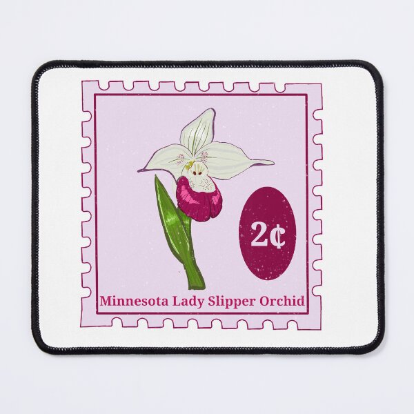 Item preview, Minnesota Lady Slipper Orchid Stamp designed and sold by Peachy-Keen-Co.