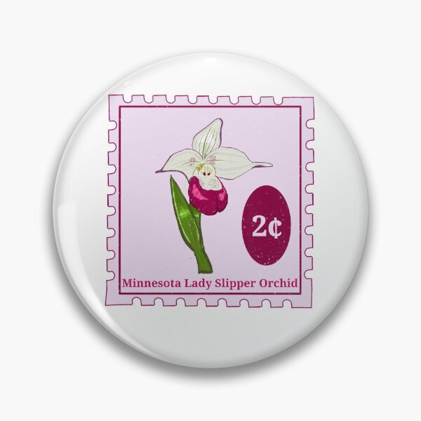 Item preview, Minnesota Lady Slipper Orchid Stamp designed and sold by Peachy-Keen-Co.