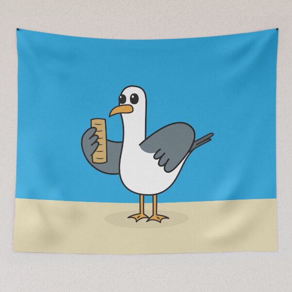 Item preview, Snacking Seagull designed and sold by Mari Biscuits.