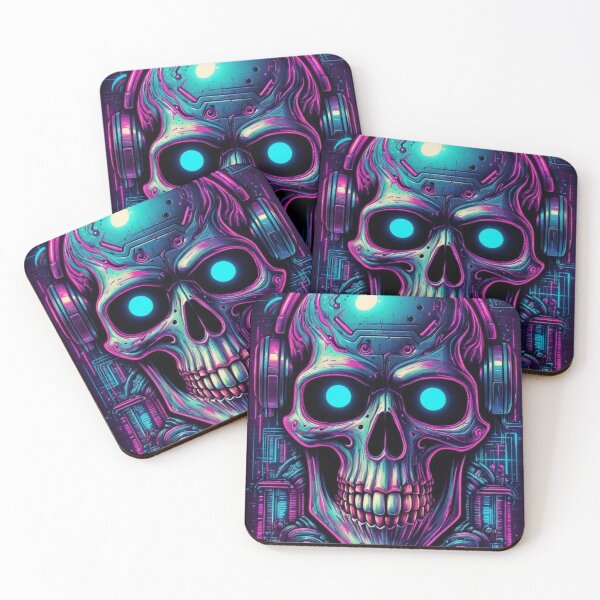 Item preview, Neon Cyberpunk Skull designed and sold by Mehgan-Ashcroft.